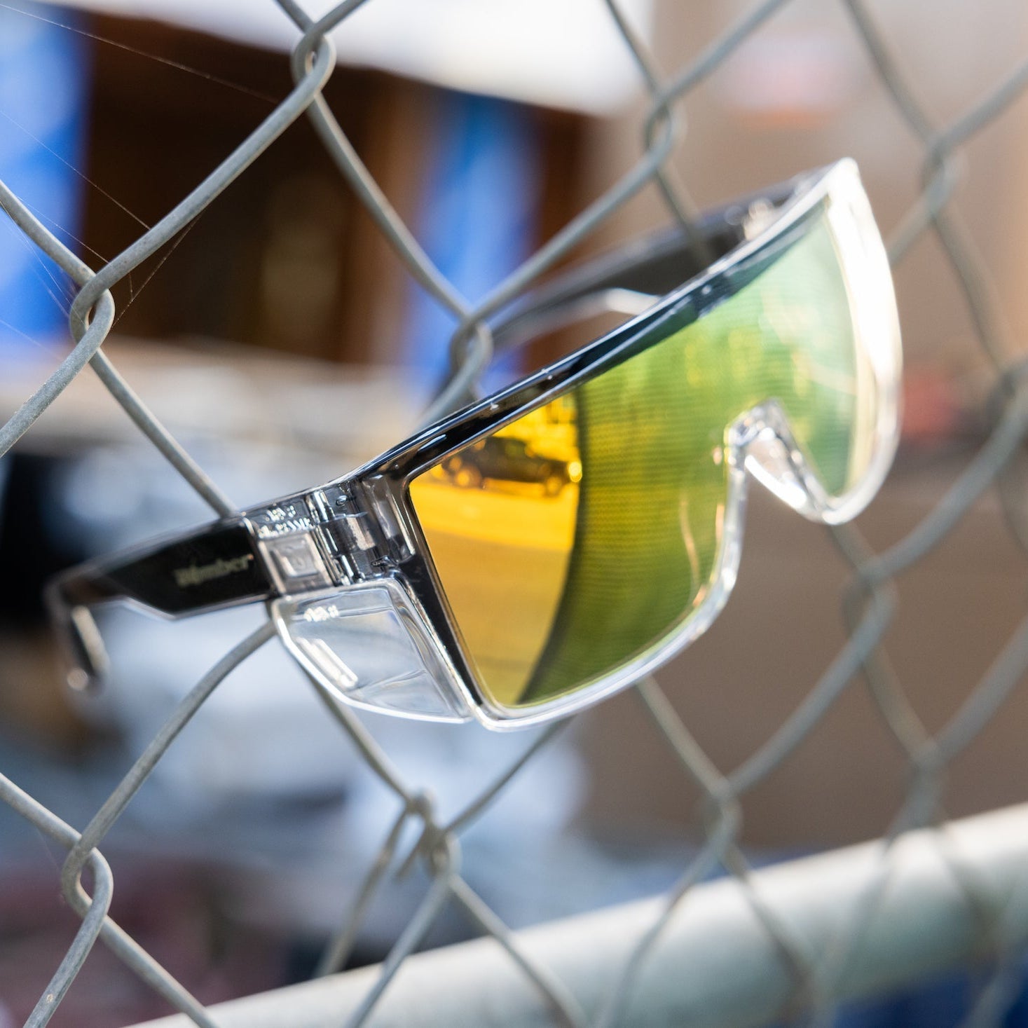 BUZZ Bomb Safety - Polarized Gold Mirror Crystal - Safety Glasses - Bomber Eyewear - BZ114GLD