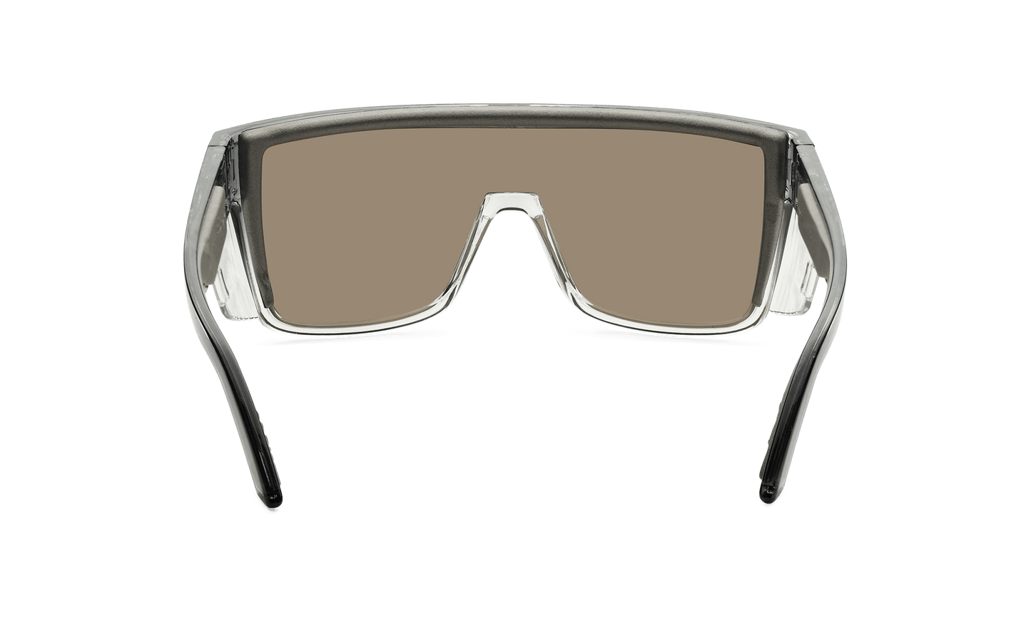 BUZZ Bomb Safety - Polarized Gold Mirror Crystal - Safety Glasses - Bomber Eyewear - BZ114GLD