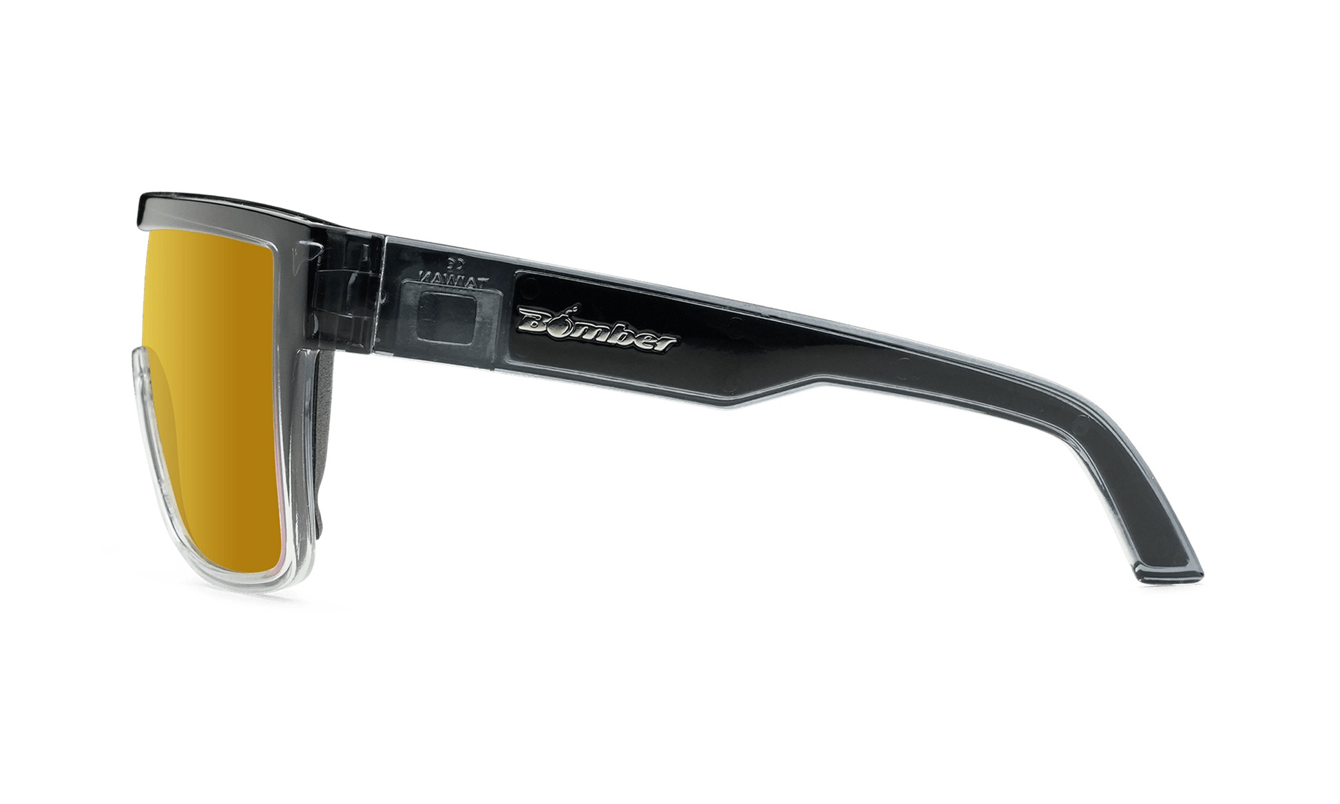 BUZZ Bomb Safety - Polarized Gold Mirror Crystal - Safety Glasses - Bomber Eyewear - BZ114GLD