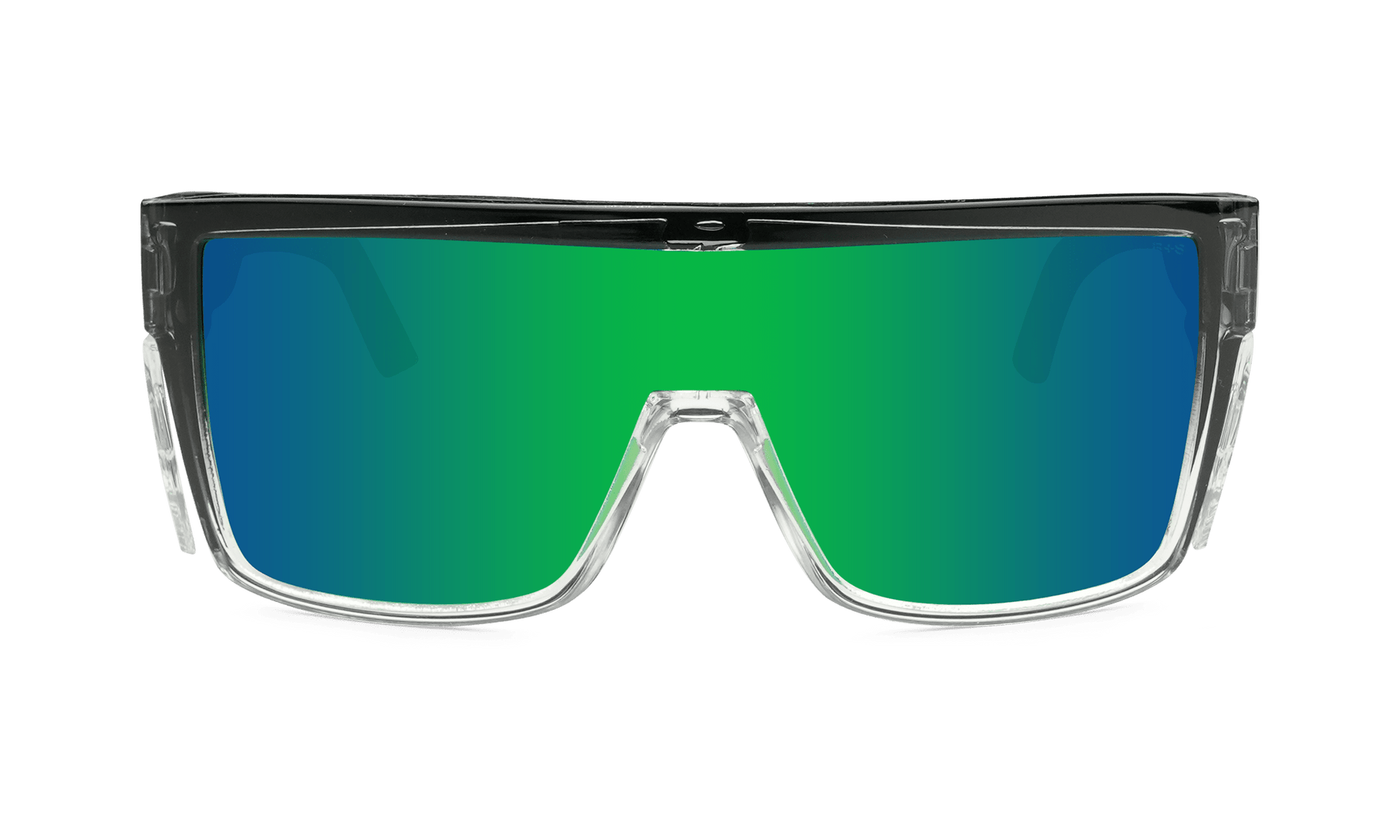 BUZZ Bomb Safety - Polarized Green Mirror Crystal - Safety Glasses - Bomber Eyewear - BZ114GM