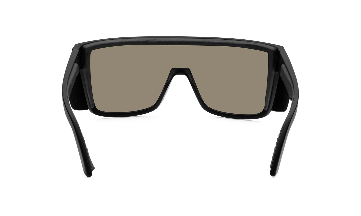 BUZZ Bomb Safety - Polarized Ice Blue Mirror Black - Safety Glasses - Bomber Eyewear - BZ111ICE