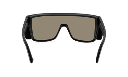 BUZZ Bomb Safety - Polarized Ice Blue Mirror Black - Safety Glasses - Bomber Eyewear - BZ111ICE