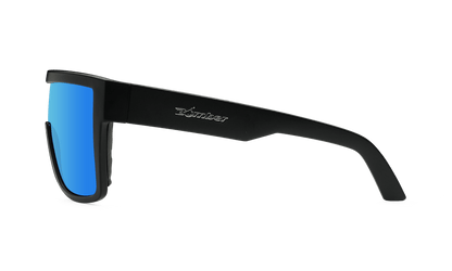 BUZZ Bomb Safety - Polarized Ice Blue Mirror Black - Safety Glasses - Bomber Eyewear - BZ111ICE
