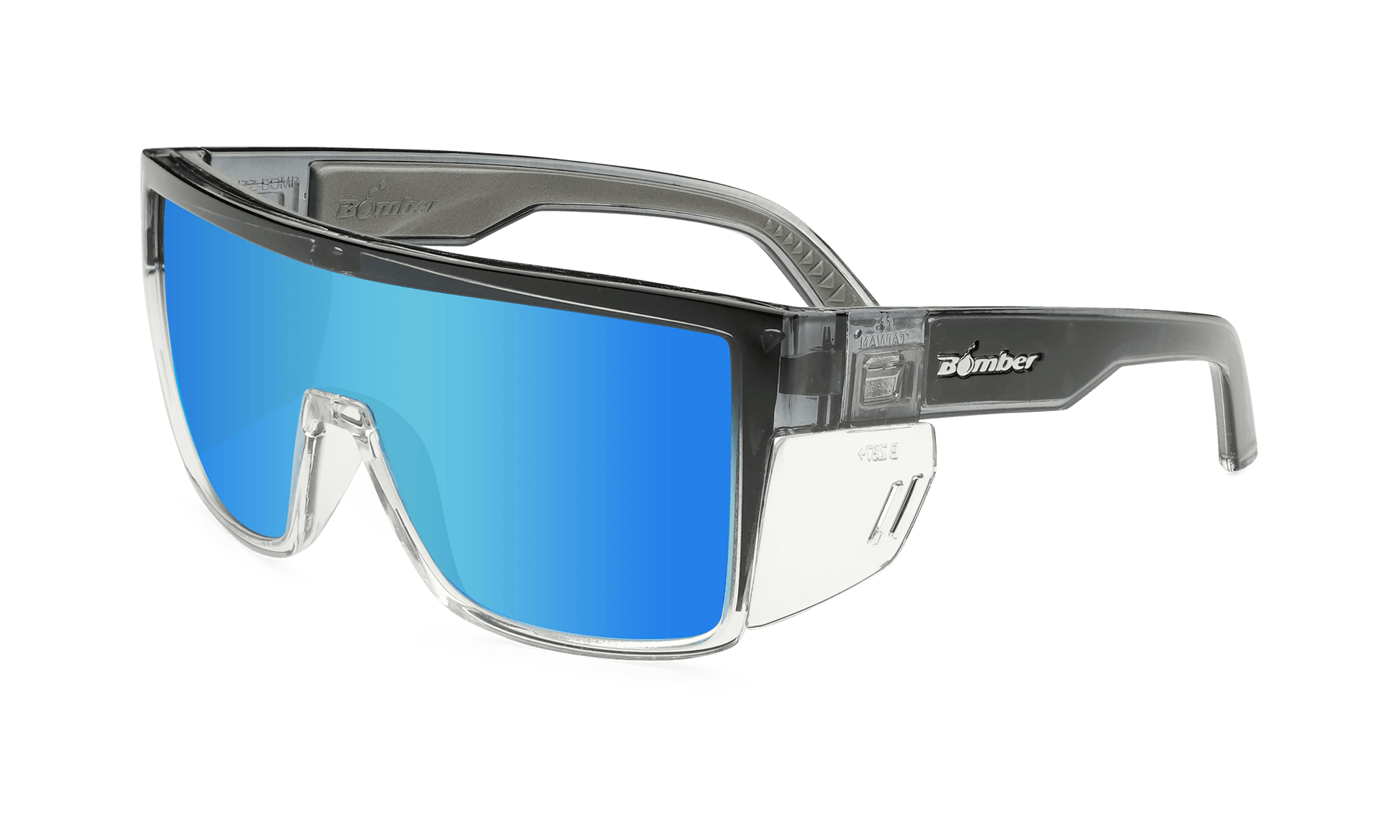 BUZZ Bomb Safety - Polarized Ice Mirror Crystal - Safety Glasses - Bomber Eyewear - BZ114ICE
