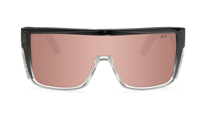 BUZZ Bomb Safety - Polarized Rose Gold Mirror Crystal - Safety Glasses - Bomber Eyewear - BZ114PM