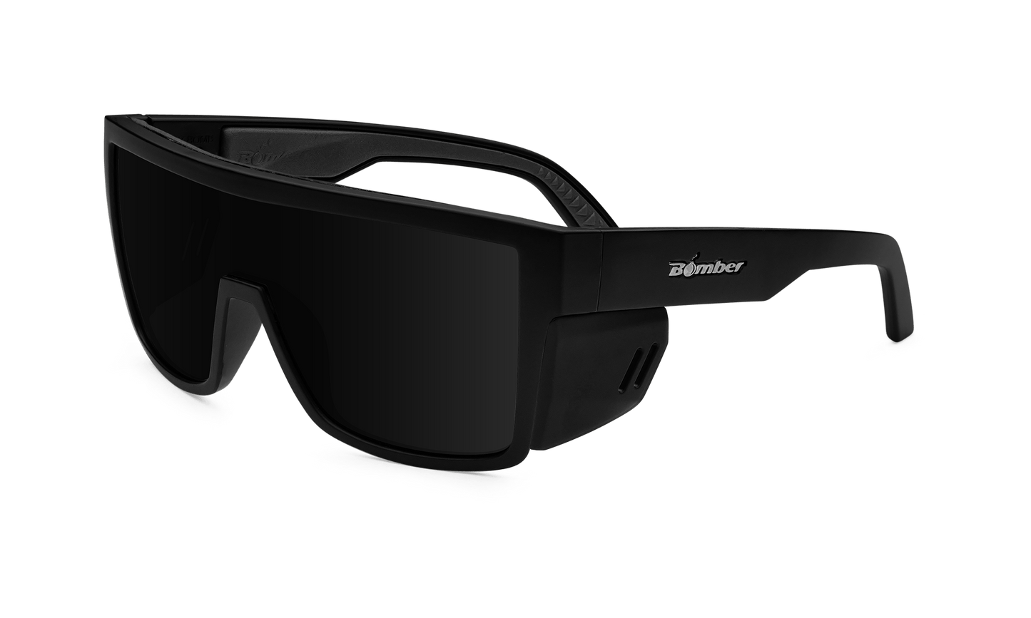 BUZZ Bomb Safety - Polarized Smoke - Safety Glasses - Bomber Eyewear - BZ111