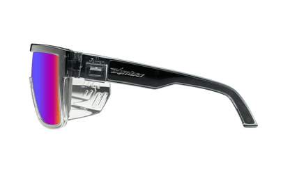 BUZZ Bomb Safety - Polarized Sunset Revo Pink Mirror Crystal - Safety Glasses - Bomber Eyewear - BZ114PNK