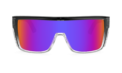 BUZZ Bomb Safety - Polarized Sunset Revo Pink Mirror Crystal - Safety Glasses - Bomber Eyewear - BZ114PNK