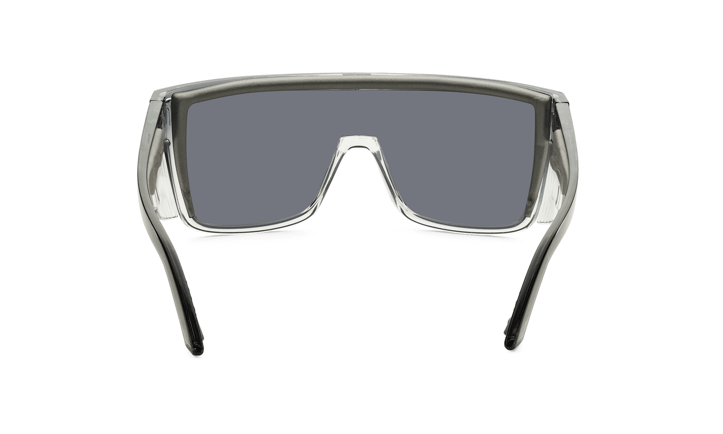 BUZZ Bomb Safety - Polarized Sunset Revo Pink Mirror Crystal - Safety Glasses - Bomber Eyewear - BZ114PNK