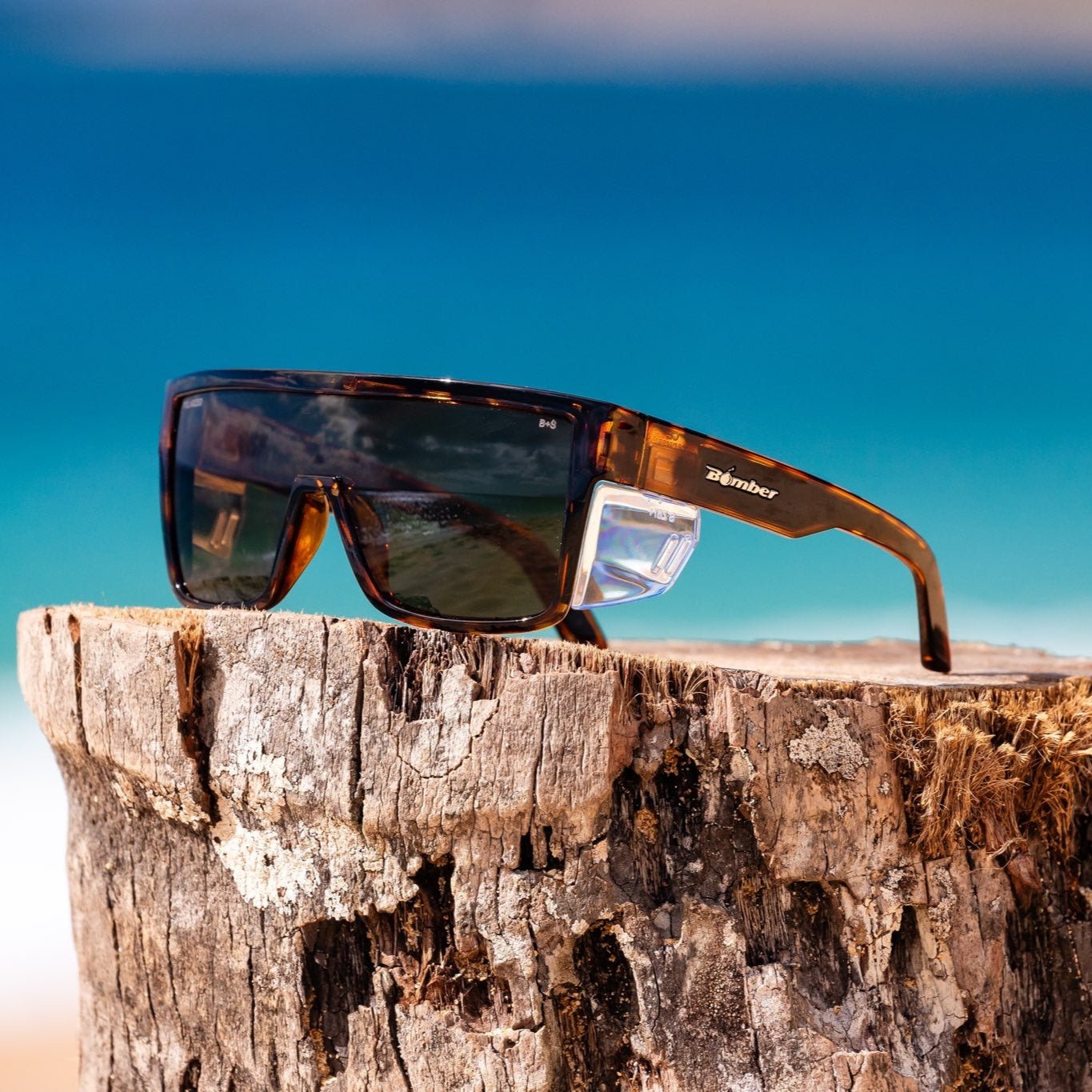 BUZZ Bomb Safety - Polarized Tortoise – Bomber Eyewear