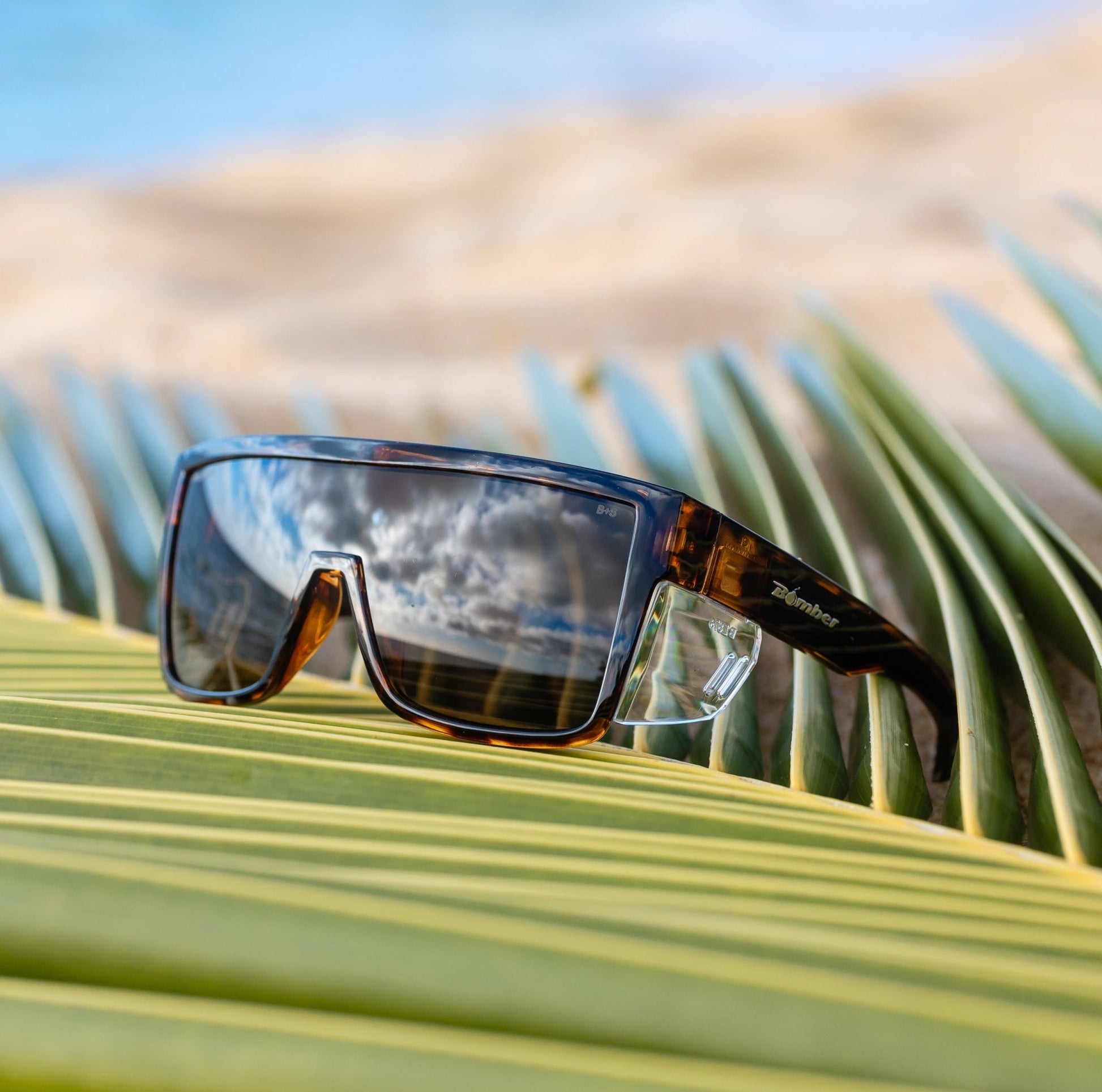 BUZZ Bomb Safety - Polarized Tortoise - Safety Glasses - Bomber Eyewear - BZ112