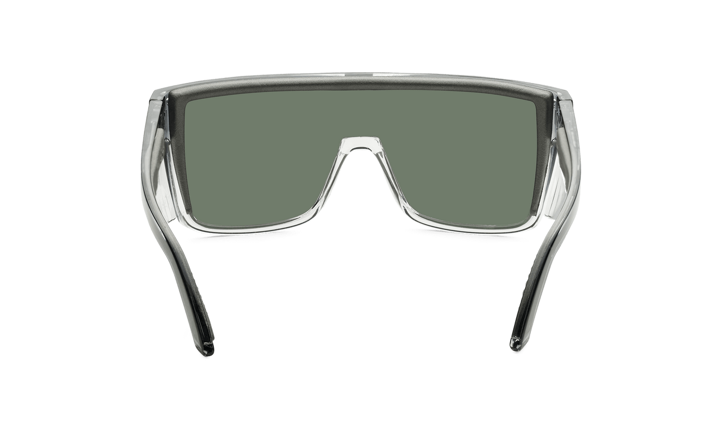 BUZZ Bomb Safety - Silver Mirror Crystal - Safety Glasses - Bomber Eyewear - BZ104