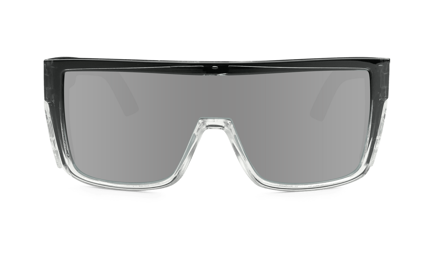 BUZZ Bomb Safety - Silver Mirror Crystal - Safety Glasses - Bomber Eyewear - BZ104