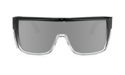BUZZ Bomb Safety - Silver Mirror Crystal - Safety Glasses - Bomber Eyewear - BZ104