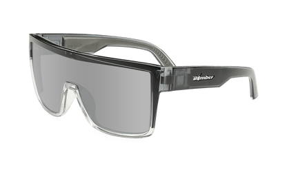 BUZZ Bomb Safety - Silver Mirror Crystal - Safety Glasses - Bomber Eyewear - BZ104