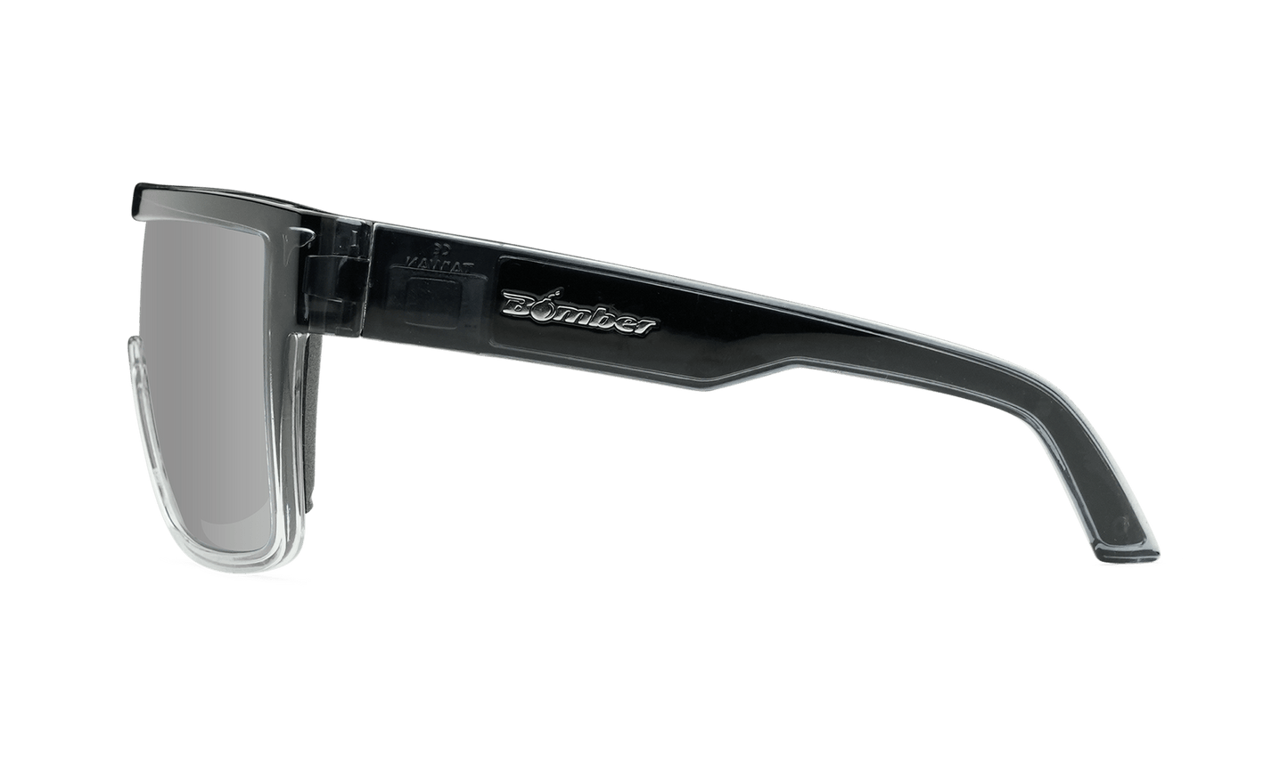 BUZZ Bomb Safety - Silver Mirror Crystal - Safety Glasses - Bomber Eyewear - BZ104