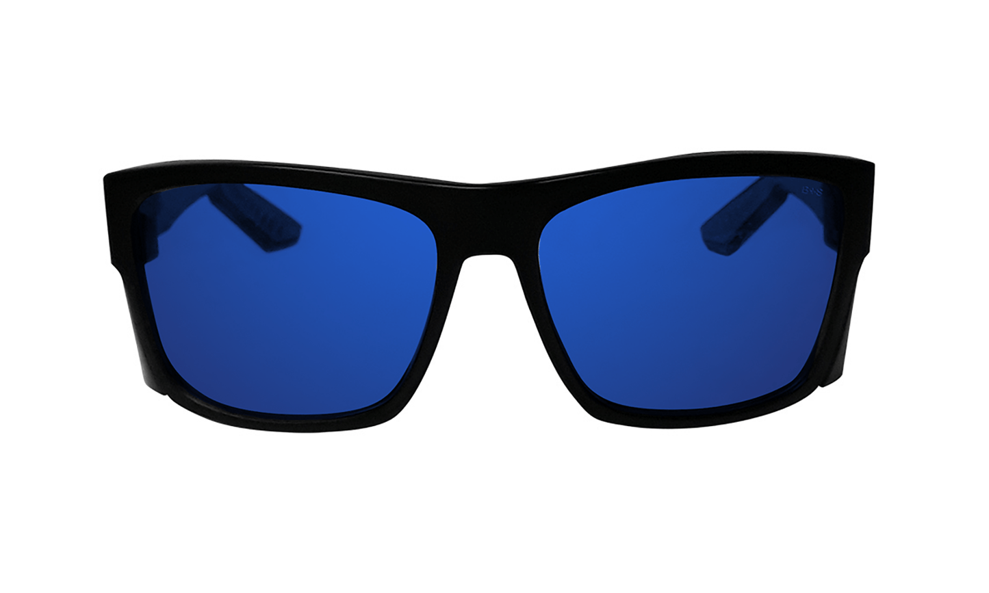 CLUTCH Safety - Polarized Blue Mirror (Grande Available) - Safety Glasses - Bomber Eyewear - CL411BM