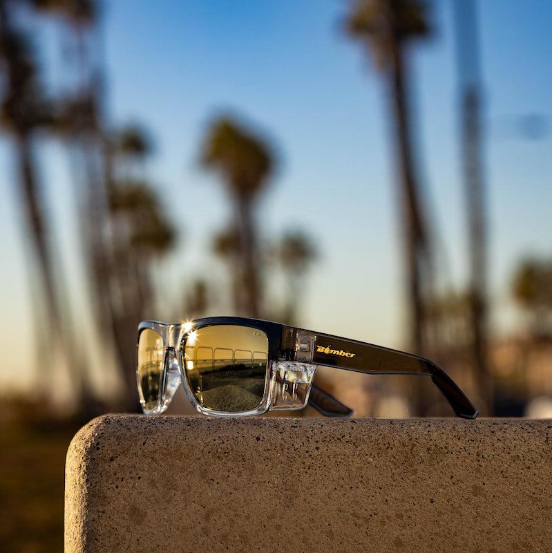 CLUTCH Safety - Polarized Gold Mirror Crystal - Safety Glasses - Bomber Eyewear - CL114GLD