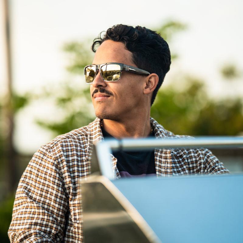 CLUTCH Safety - Polarized Gold Mirror Crystal - Safety Glasses - Bomber Eyewear - CL114GLD