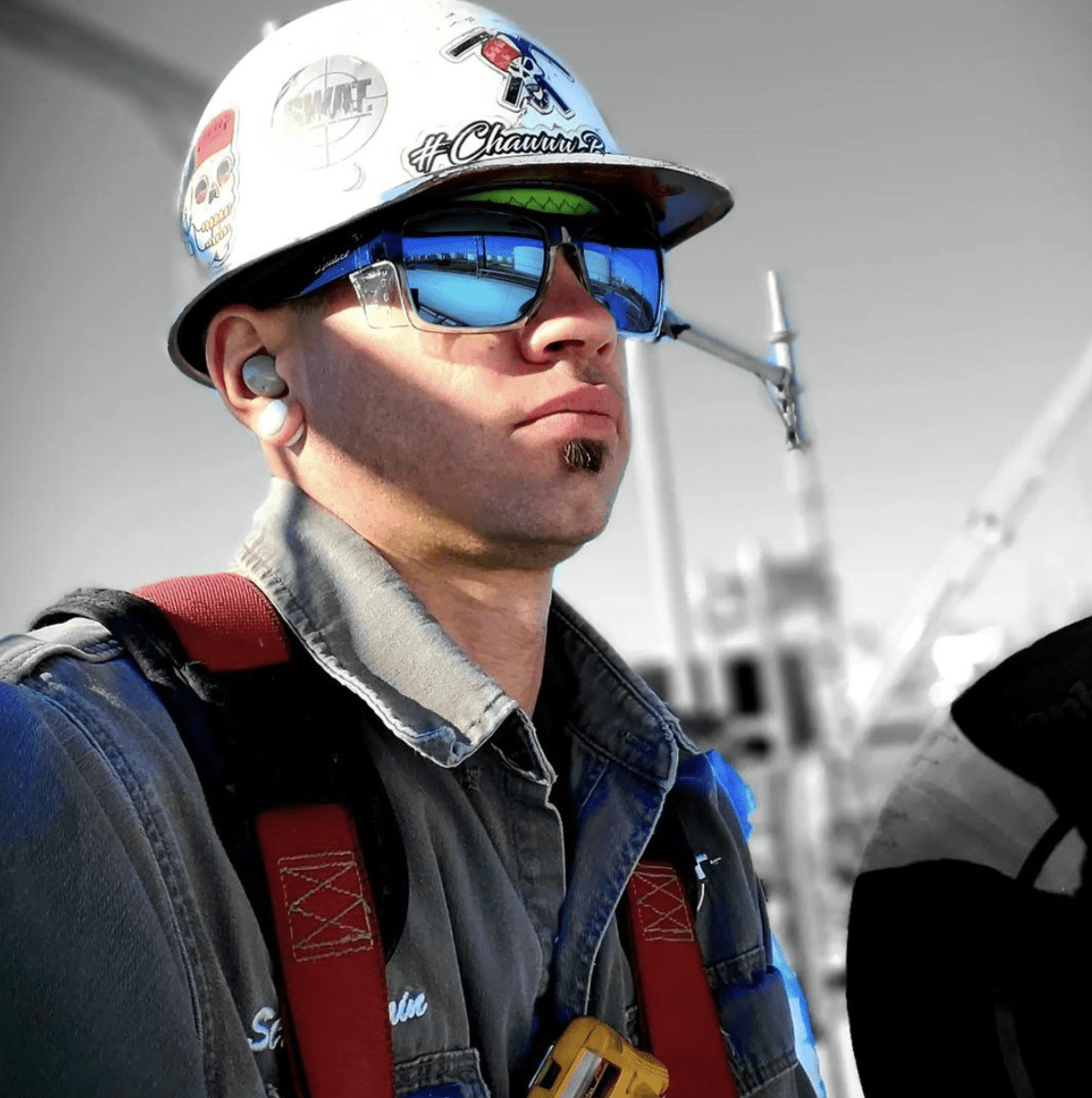 CLUTCH Safety - Polarized Ice Blue Mirror Crystal (Grande Available) - Safety Glasses - Bomber Eyewear - CL114ICE