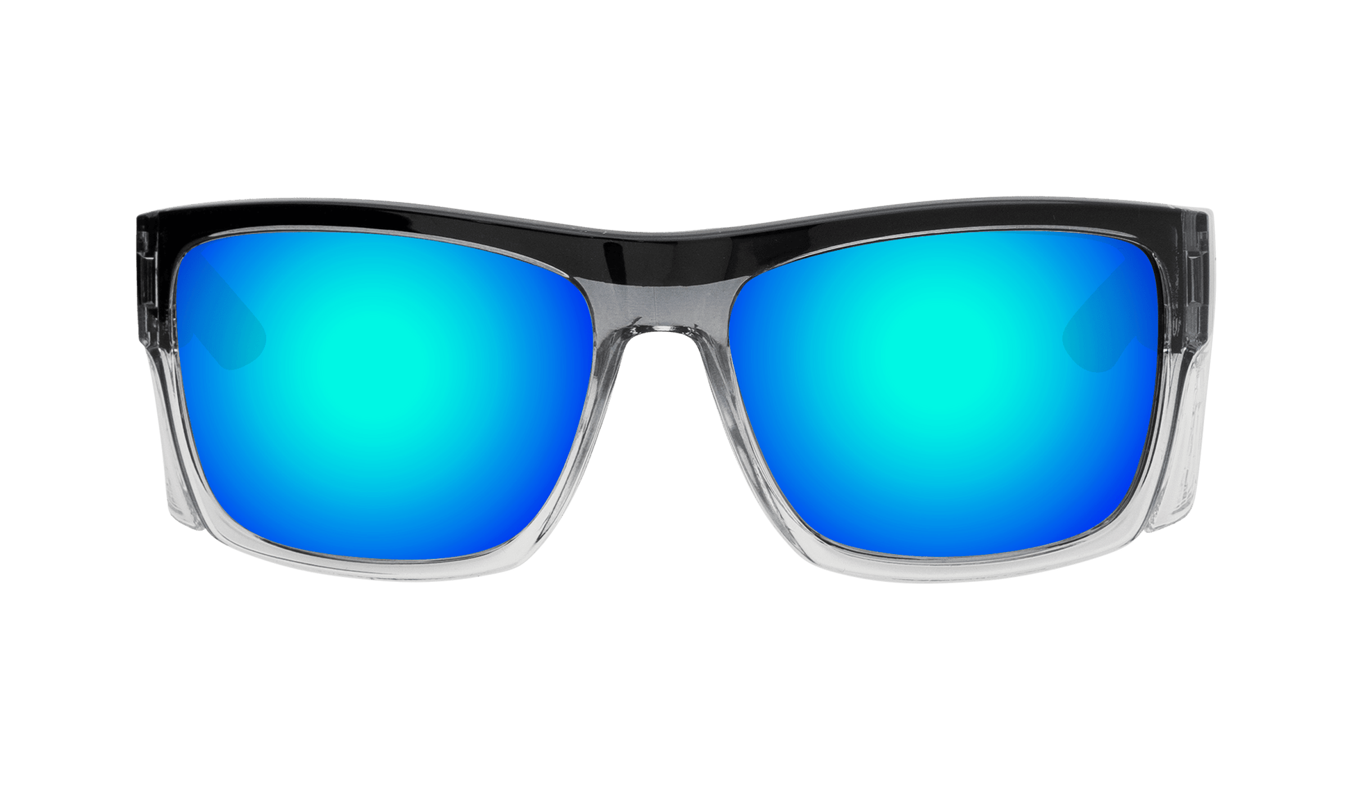 CLUTCH Safety - Polarized Ice Blue Mirror Crystal (Grande Available) - Safety Glasses - Bomber Eyewear - CL114ICE