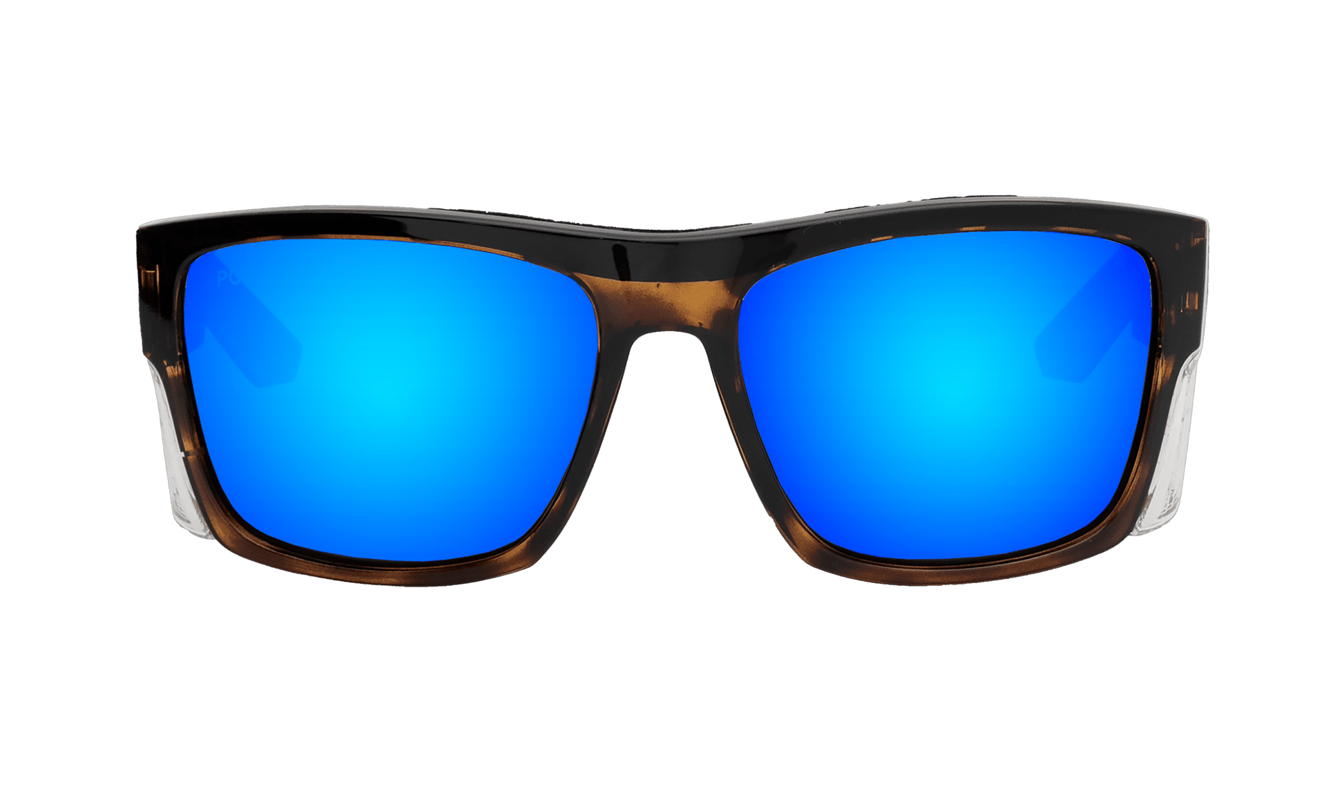 CLUTCH Safety - Polarized Ice Blue Mirror Tortoise (Grande Available) - Bomber Eyewear - CL112ICE