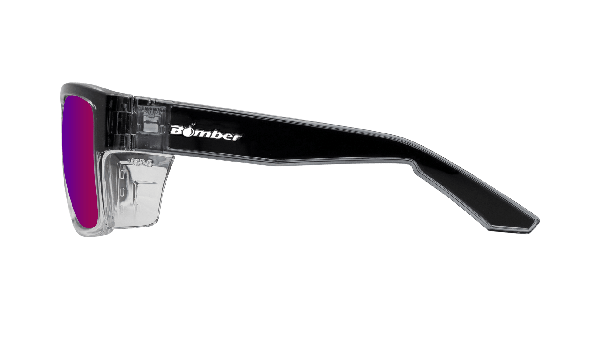 CLUTCH Safety - Polarized Revo Pink Mirror Crystal - Safety Glasses - Bomber Eyewear - CL114PNK