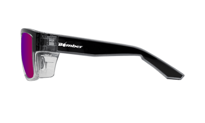CLUTCH Safety - Polarized Revo Pink Mirror Crystal - Safety Glasses - Bomber Eyewear - CL114PNK