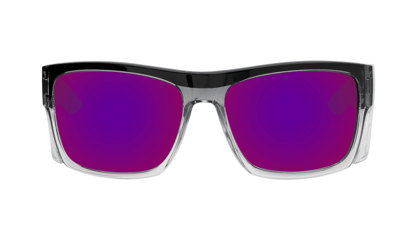 CLUTCH Safety - Polarized Revo Pink Mirror Crystal - Safety Glasses - Bomber Eyewear - CL114PNK