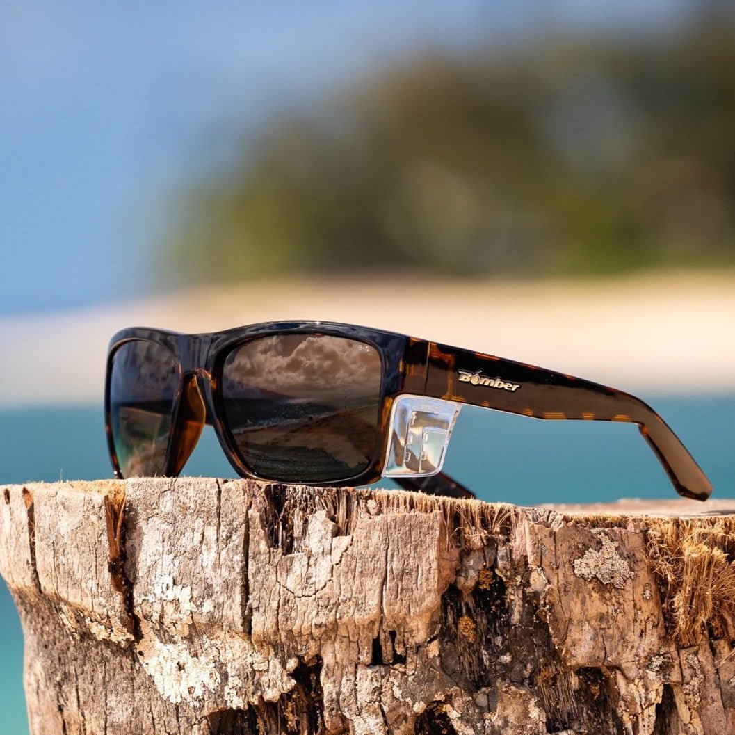 CLUTCH Safety - Polarized Tortoise (Grande Available) - Safety Glasses - Bomber Eyewear - CL112