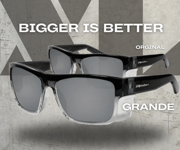 CLUTCH Safety - Silver Mirror Crystal (Grande Available) - Safety Glasses - Bomber Eyewear - CL104