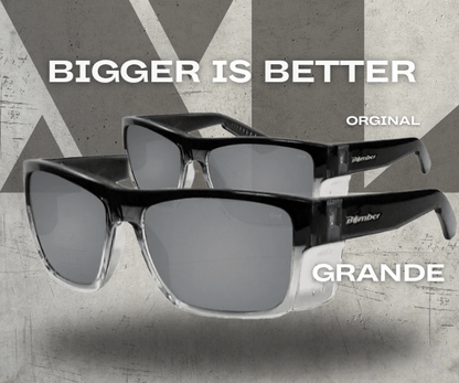 CLUTCH Safety - Silver Mirror Crystal (Grande Available) - Safety Glasses - Bomber Eyewear - CL104