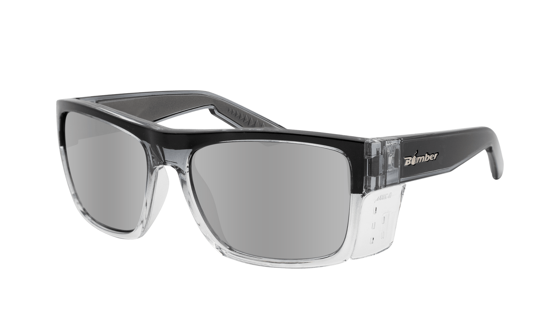 CLUTCH Safety - Silver Mirror Crystal (Grande Available) - Safety Glasses - Bomber Eyewear - CL104