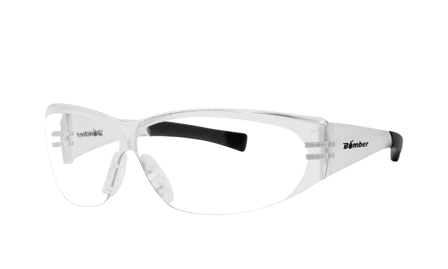 E - Bomb Safety - Clear - Safety Glasses - Bomber Eyewear - E101