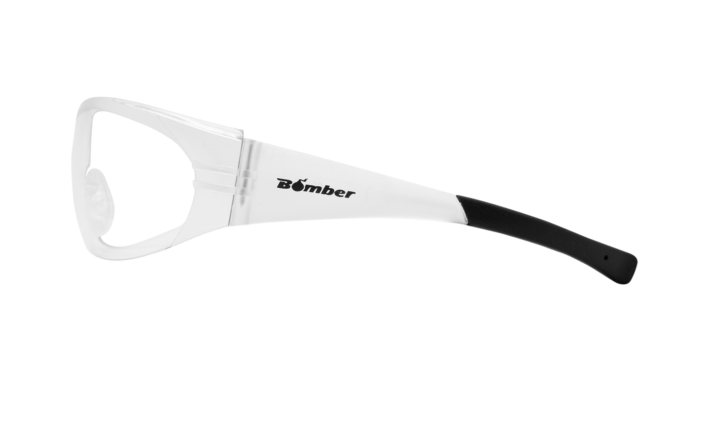 E - Bomb Safety - Clear - Safety Glasses - Bomber Eyewear - E101