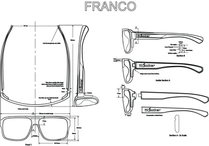 FRANCO - Polarized Tortoise - Sunglasses - Bomber Eyewear - FC112