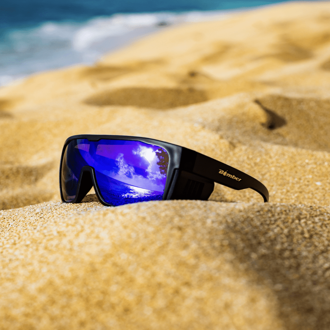 FUZZ Bomb Safety - Blue Mirror – Bomber Eyewear