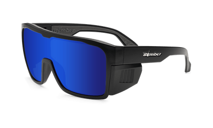 FUZZ Bomb Safety - Blue Mirror - Safety Glasses - Bomber Eyewear - FZ103BM