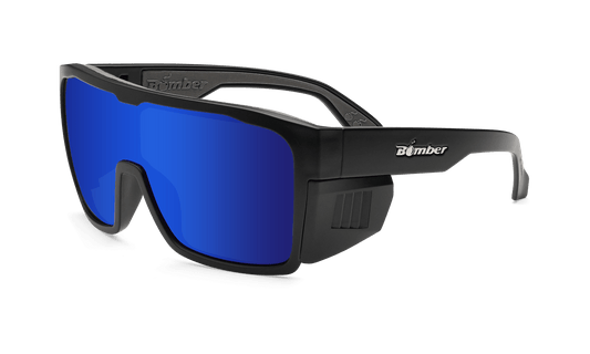 FUZZ Bomb Safety - Blue Mirror - Safety Glasses - Bomber Eyewear - FZ103BM