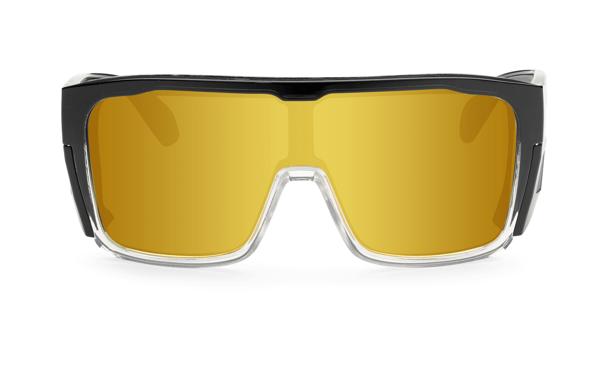 FUZZ Bomb Safety - Gold Mirror Crystal - Safety Glasses - Bomber Eyewear - FZ114GLD