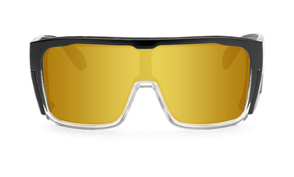 FUZZ Bomb Safety - Gold Mirror Crystal - Safety Glasses - Bomber Eyewear - FZ114GLD