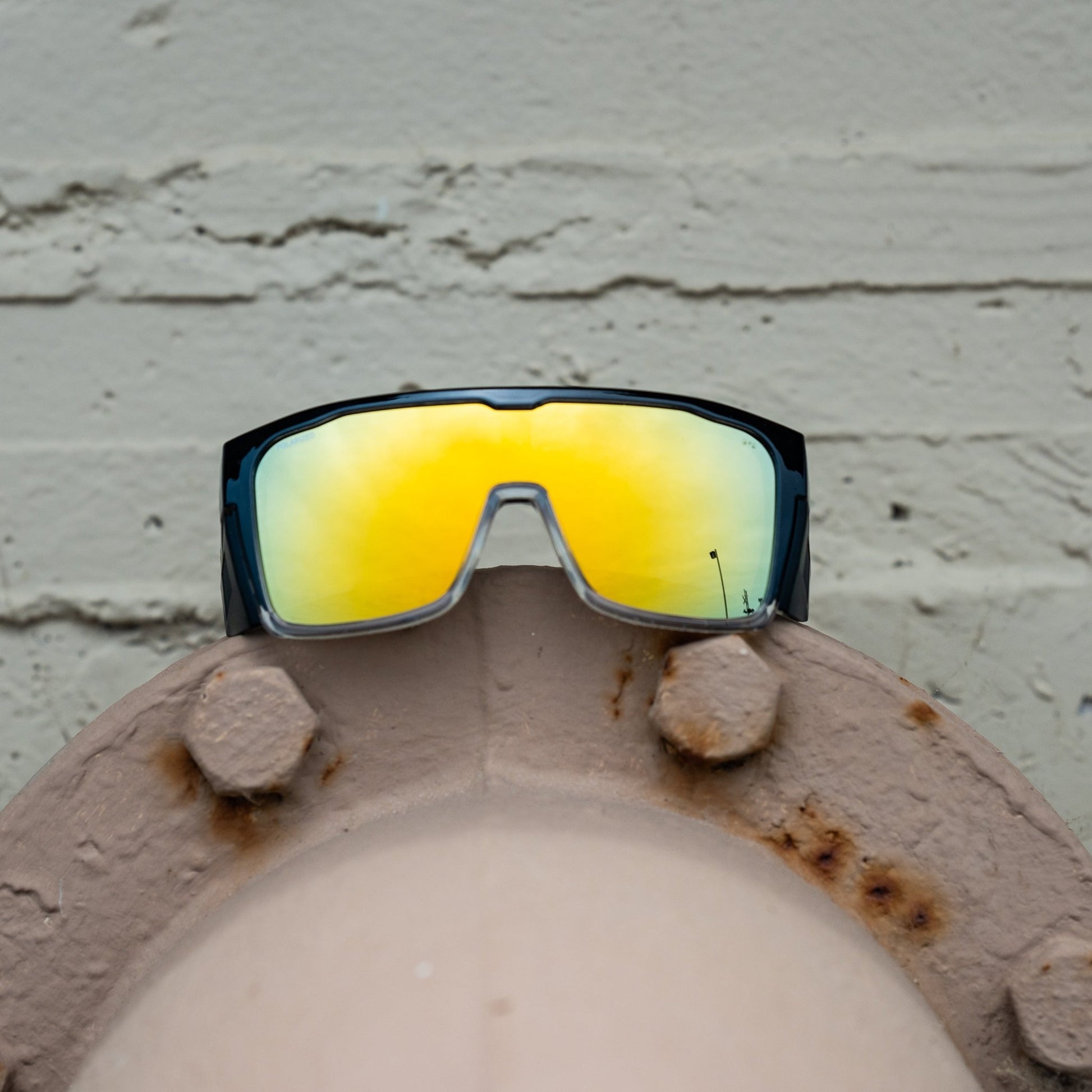 FUZZ Bomb Safety - Gold Mirror Crystal - Safety Glasses - Bomber Eyewear - FZ114GLD