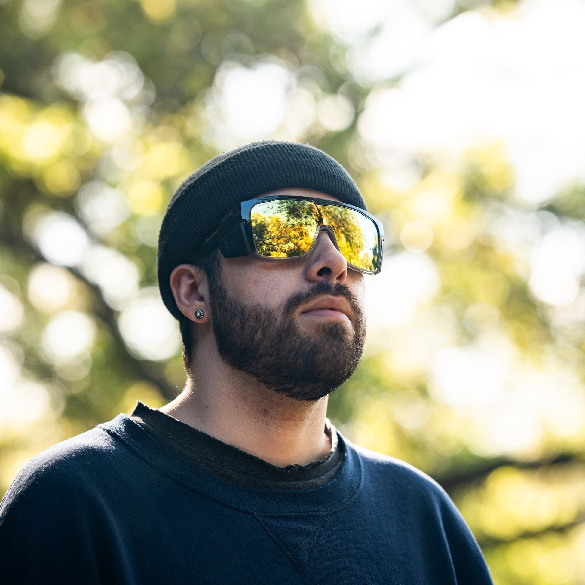 FUZZ Bomb Safety - Gold Mirror Crystal - Safety Glasses - Bomber Eyewear - FZ114GLD