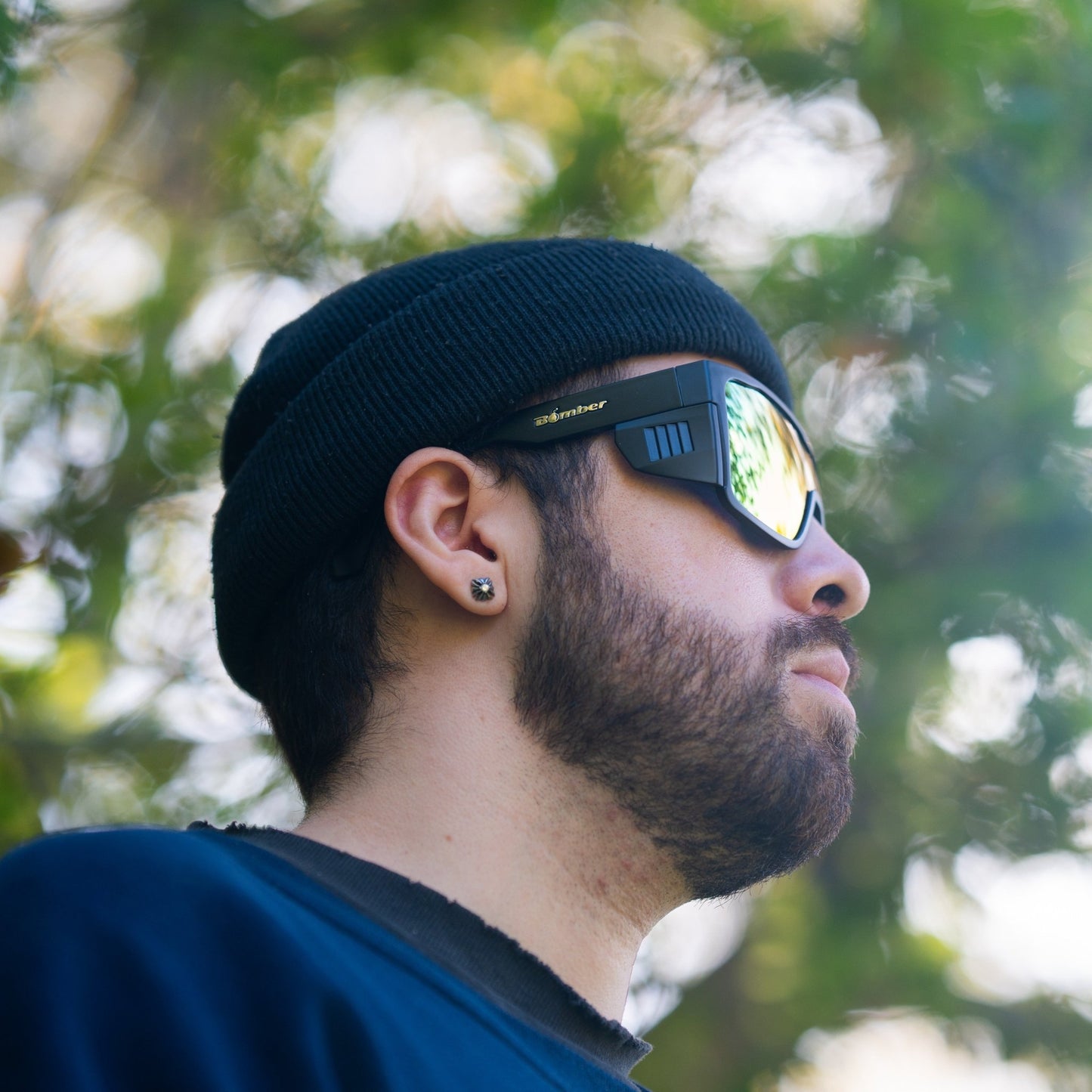 FUZZ Bomb Safety - Gold Mirror Crystal - Safety Glasses - Bomber Eyewear - FZ114GLD