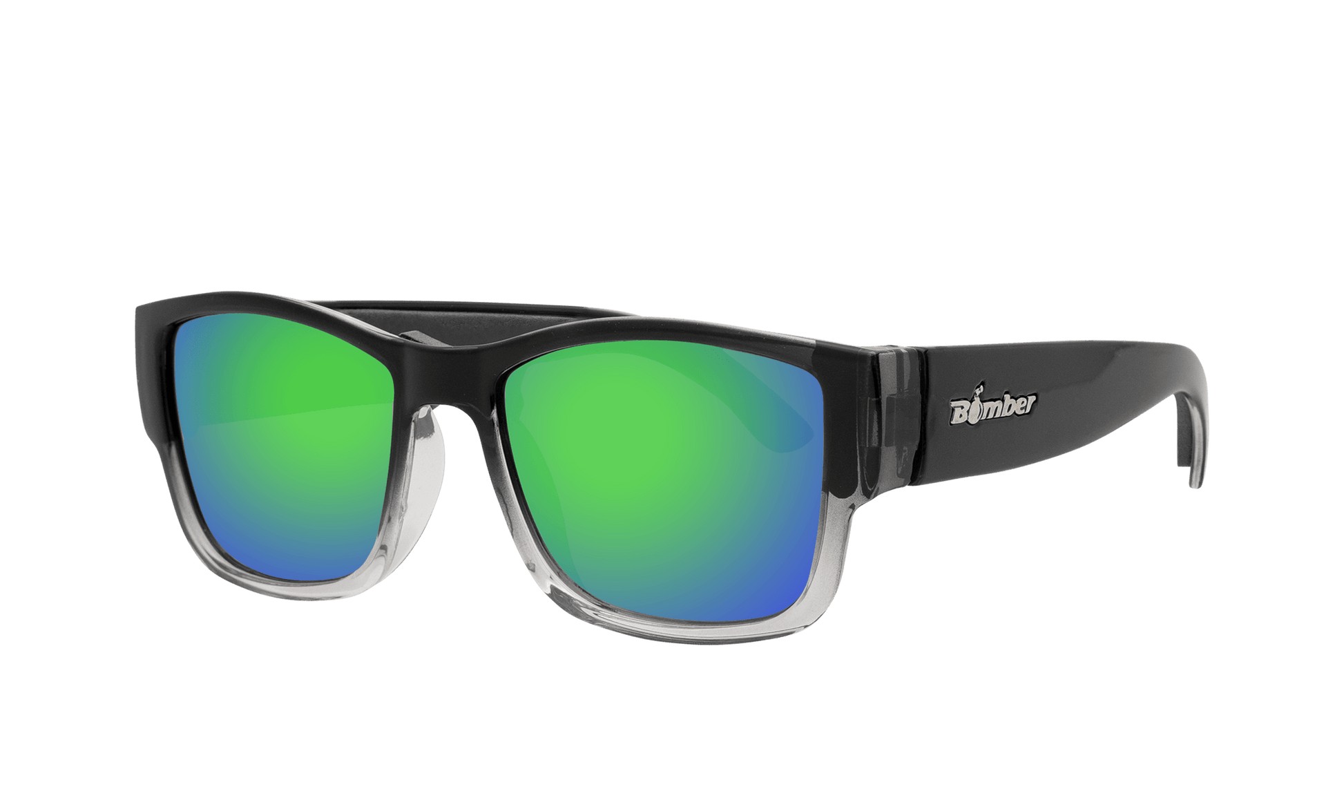 GOMER - Polarized Green Mirror Crystal - Sunglasses - Bomber Eyewear - GM114GM