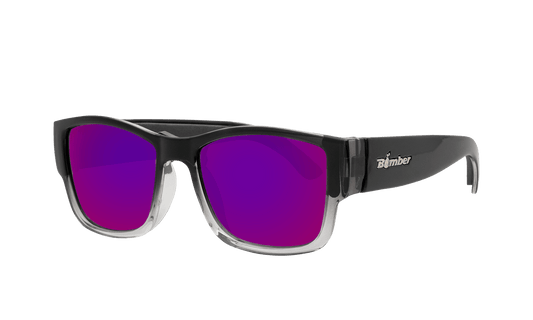 GOMER - Polarized Pink Mirror Crystal - Bomber Eyewear - GM114PMPF