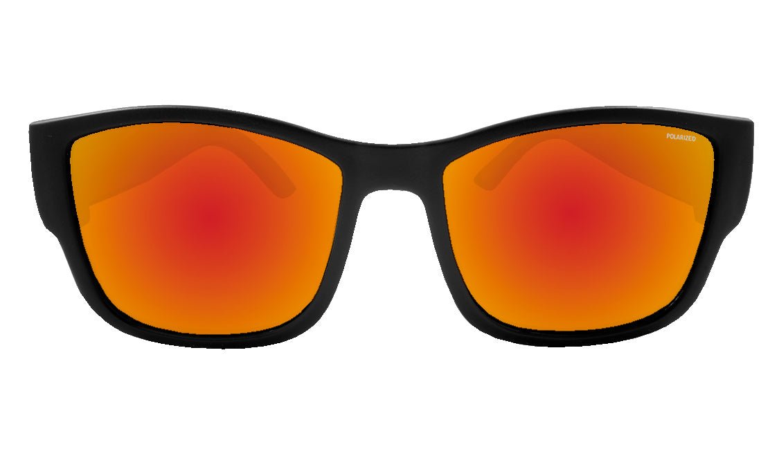 GOMER - Polarized Red Mirror Black - Sunglasses - Bomber Eyewear - GM111RM