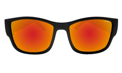 GOMER - Polarized Red Mirror Black - Sunglasses - Bomber Eyewear - GM111RM