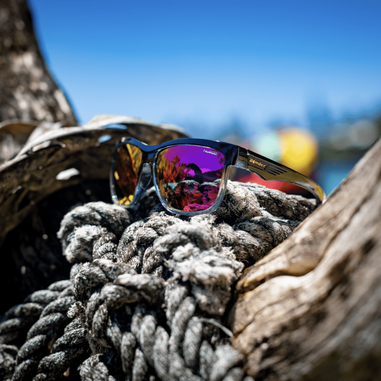 JACO - Polarized Revo Pink Mirror Crystal - Sunglasses - Bomber Eyewear - JA114PM