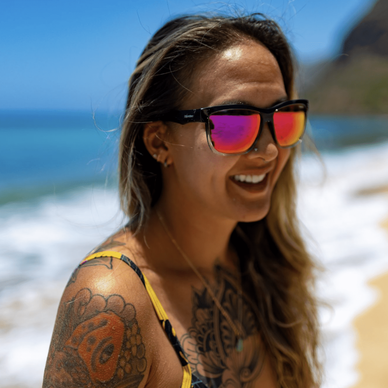 JACO - Polarized Revo Pink Mirror Crystal - Sunglasses - Bomber Eyewear - JA114PM